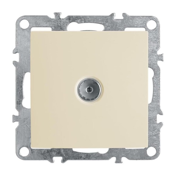 Телевизионная 1-местная розетка STEKKER Эрна механизм, слоновая кость PST00-9108-02 39326