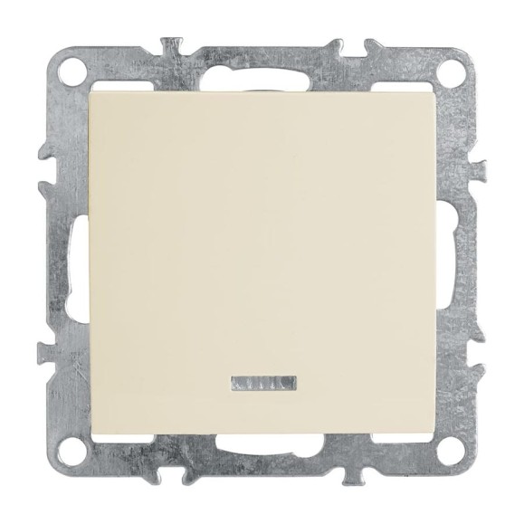 1-клавишный выключатель STEKKER с индикатором, механизм, PSW10-9101-02, 250В, 10А, серия Эрна, слоновая кость 39320 1-клавишный выключатель STEKKER с индикатором, механизм, PSW10-9101-02, 250В, 10А, серия Эрна, слоновая кость 39320
