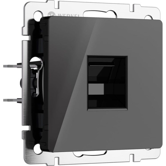 Розетка ethernet rj-45 WERKEL (черный акрил) w1181048 a064046