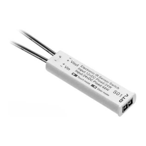 Сенсорный датчик движения GTV универсальный, 12V, белый, с встроенным диммером AE-WBBUNI-10DIM