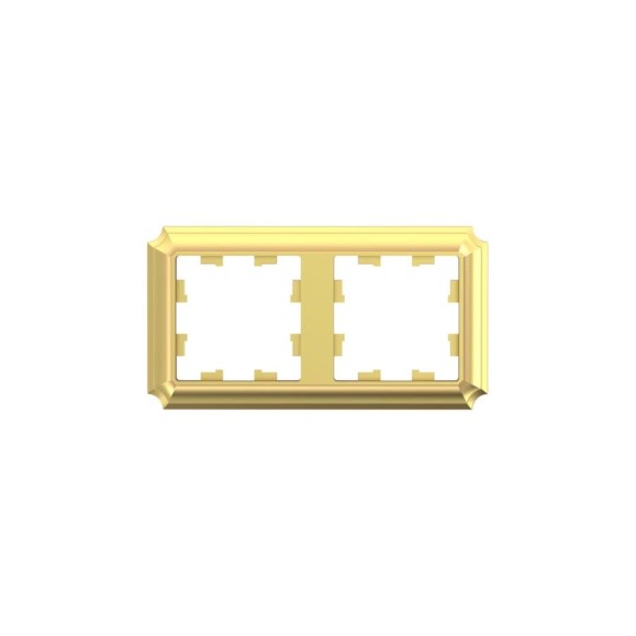 2-постовая универсальная рамка Systeme Electric Atlasdesign antique золото ATN101602