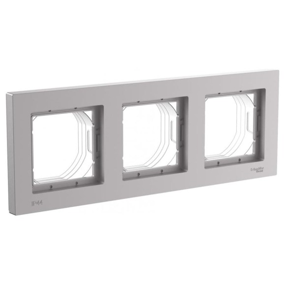 3-местная рамка Systeme Electric Atlasdesign aqua алюминий ip44 ATN440303 3-местная рамка Systeme Electric Atlasdesign aqua алюминий ip44 ATN440303