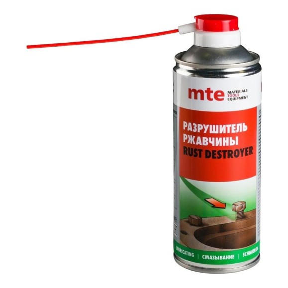 Спрей разрушитель ржавчины MTE RUST DESTROYER 520 мл, 400 г 2890225 Спрей разрушитель ржавчины MTE RUST DESTROYER 520 мл, 400 г 2890225