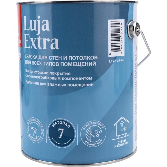 Экстра-стойкая краска Tikkurila LUJA EXTRA A мат 2,7л 700014018 Экстра-стойкая краска Tikkurila LUJA EXTRA A мат 2,7л 700014018