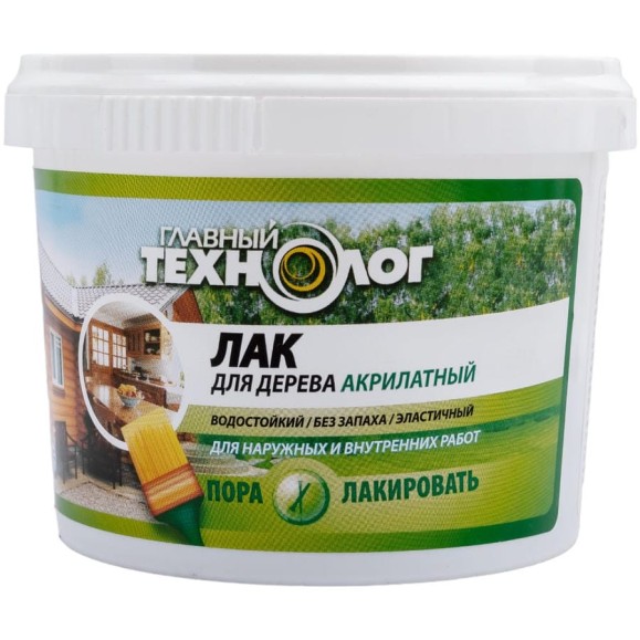 Акрилатный лак для дерева НОВБЫТХИМ 0,5кг 1/12 бесцветный для нар./внутр.работ 1001 Акрилатный лак для дерева НОВБЫТХИМ 0,5кг 1/12 бесцветный для нар./внутр.работ 1001