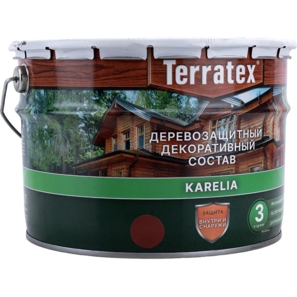 Деревозащитный декоративный состав ТЕРРАТЕКС красное дерево, 7.5 кг, 9 л ЭК000137013 Деревозащитный декоративный состав ТЕРРАТЕКС красное дерево, 7.5 кг, 9 л ЭК000137013