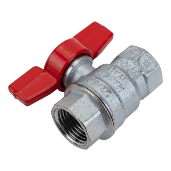 Шаровой кран Giacomini R851, 1/2, ВВ, ручка-бабочка красная, хромированный R851X023 Шаровой кран Giacomini R851, 1/2, ВВ, ручка-бабочка красная, хромированный R851X023