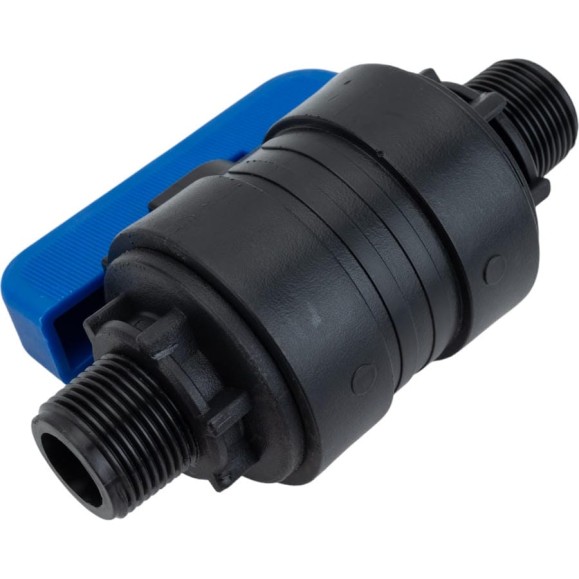 Компрессионный шаровой кран VALFEX ПНД НР/НР резьба разборный 3/4"-3/4"Ду20 1210220034034