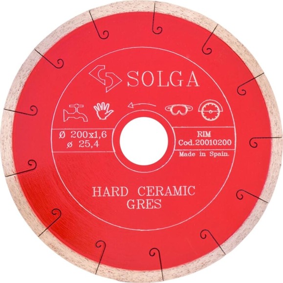 Диск алмазный сплошной (200х25,4 мм) HARD CERAMICS Solga Diamant 20010200 Диск алмазный сплошной (200х25,4 мм) HARD CERAMICS Solga Diamant 20010200