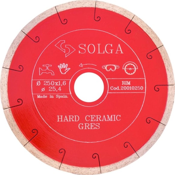 Диск алмазный по керамограниту (250х25,4 мм) HARD CERAMICS Solga Diamant 20010250 Диск алмазный по керамограниту (250х25,4 мм) HARD CERAMICS Solga Diamant 20010250