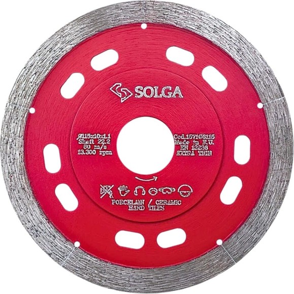 Диск алмазный сплошной по керамограниту, керамике HARD TILES 125х1.1х22.23 мм Solga Diamant 1571G6125 Диск алмазный сплошной по керамограниту, керамике HARD TILES 125х1.1х22.23 мм Solga Diamant 1571G6125