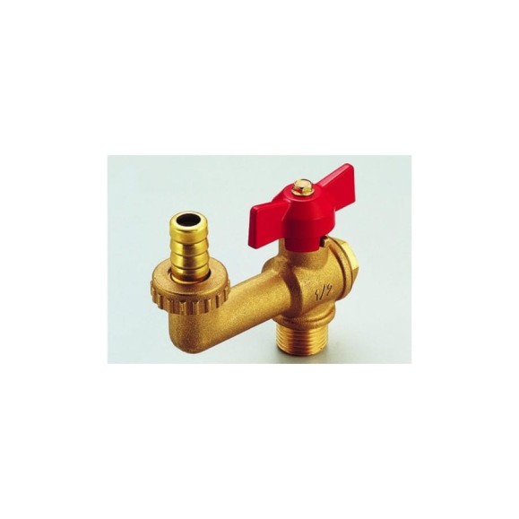 Кран Tiemme 1/2" шаровой садовый угловой 2950021/2970G2804