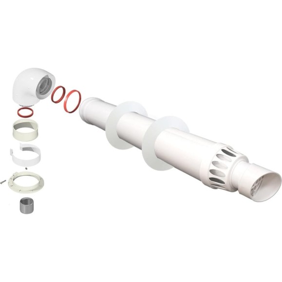 Коаксиальный комплект DR thermo диаметр 60/100, универсальный , антилед, 1000 мм К-0,75 Коаксиальный комплект DR thermo диаметр 60/100, универсальный , антилед, 1000 мм К-0,75