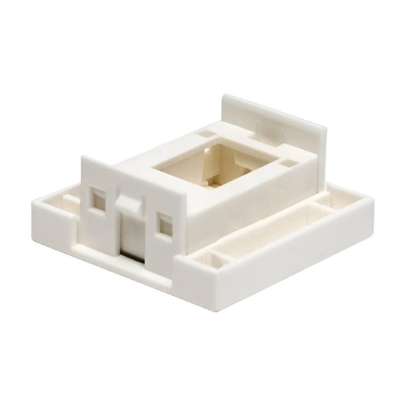 Настенный бокс LANMASTER IP66 под 1 модуль Mosaic 45x45 мм, LAN-MB-F45/1-WP