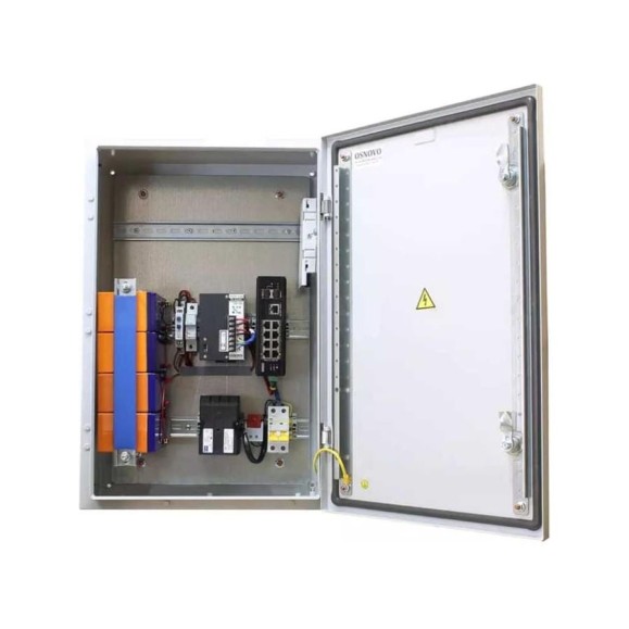 Уличный коммутатор OSNOVO OS-46TB1(SW-60812/I) с термостабилизацией и резервным питанием на базе уличной станции OS-46TB1 sct1302