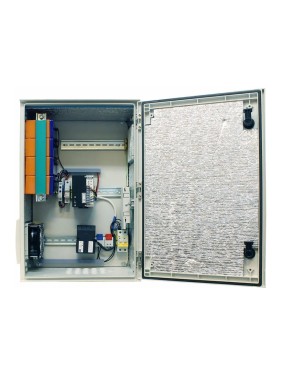 Уличная станция OSNOVO OSP-46VB1 в пластиковом шкафу IP54 с термостабилизацией, системой вентиляции и оптическим кроссом sct1216