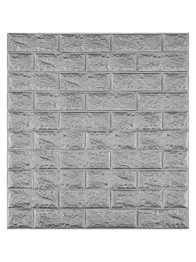 Комплект 3d панелей для стен LAKO классический кирпич серебристый, 70x77 см, 5 шт. LKD-01-04-514-KO Комплект 3d панелей для стен LAKO классический кирпич серебристый, 70x77 см, 5 шт. LKD-01-04-514-KO