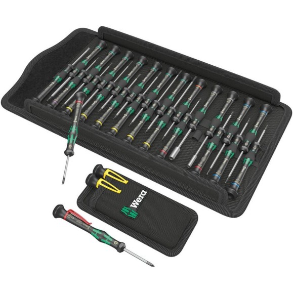 Набор прецизионных отвёрток WERA Kraftform Micro Big Pack 2 29 пр., PH/TX/IPR/HEX внешний и внутренний/SL/Microstix/Съёмник WE-134027