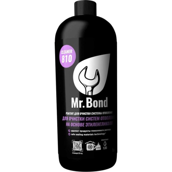 Реагент для очистки систем отопления на основе этиленгликоля Mr.Bond Cleaner 810 MB3031822010 Реагент для очистки систем отопления на основе этиленгликоля Mr.Bond Cleaner 810 MB3031822010
