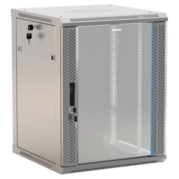 Настенный шкаф Hyperline TWB-0966-GP-RAL7035 19-дюймовый, 9U, 500x600х600мм 451992