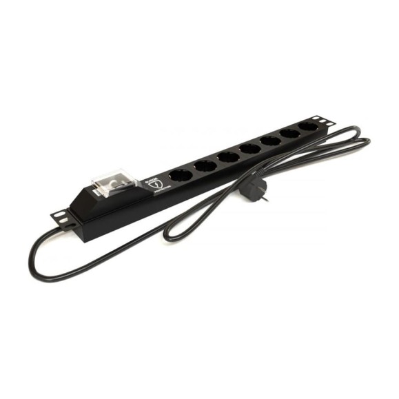 Блок розеток Hyperline SHE19-7SH-BF-2.5EU для 19