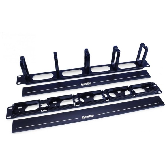 Кабельный организатор с пластиковыми кольцами Hyperline, CM-1U-5R-PL-COV, с крышкой, 19", 1U 430223