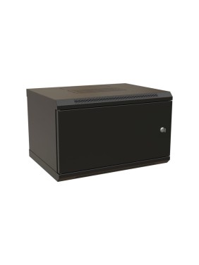 Настенный 19-дюймовый разобранный шкаф WRline WR-TW-0645-SR-RAL9004 (19"), 6U, 367x600x450мм, цельнометаллическая дверь с замком, цвет черный (RAL 9004) 520238