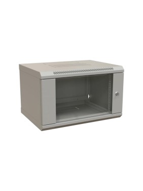 Настенный 19-дюймовый разобранный шкаф WRline WR-TW-0645-GP-RAL7035 (19"), 6U, 367x600x450мм, стеклянная дверь, цвет серый (RAL 7035) 520992