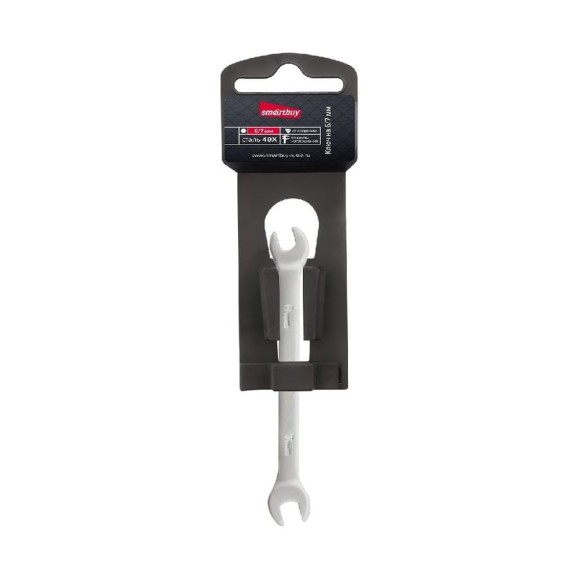 Рожковый ключ Smartbuy 6 мм, 7 мм, хромированный, 40x, tools SBT-UWS-6-7p1 Рожковый ключ Smartbuy 6 мм, 7 мм, хромированный, 40x, tools SBT-UWS-6-7p1