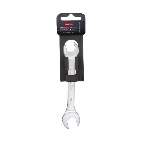 Рожковый ключ Smartbuy 18 мм, 19 мм, хромированный, 40x, tools SBT-UWS-18-19p1