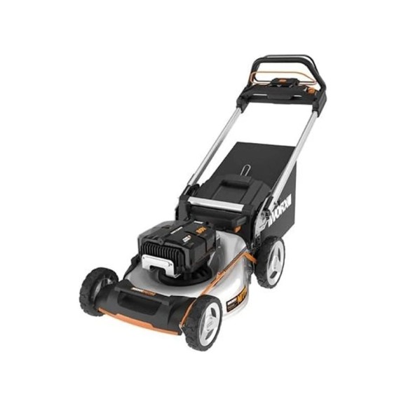 Аккумуляторная самоходная газонокосилка WORX 80В 51см, бесщеточная, 4Ач х4, BASECAMP 4x1А, коробка WG761E