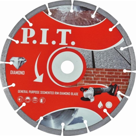 Диск алмазный отрезной, сегментированный, 230x22.2x1.4 мм P.I.T. ACTW02-G230