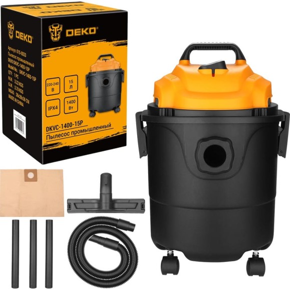 Промышленный пылесос DEKO DKVC-1400-15P 015-0033