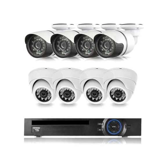 Комплект видеонаблюдения PS-link ip 5мп kit- b508ip-poe 4 камеры для помещения 4 уличных камеры с poe питанием 2621