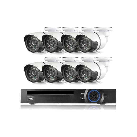 Комплект видеонаблюдения PS-link ip 2мп kit-c208ip-poe 8 уличных камер с poe питанием 2619
