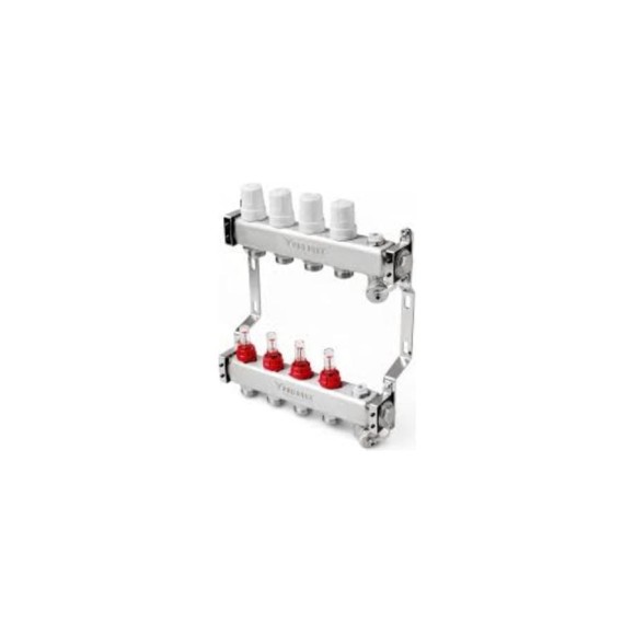 Коллекторный блок с расходомерами PRO AQUA ШК 11 выходов, 630 мм, 1x3/4 V500MB.11b