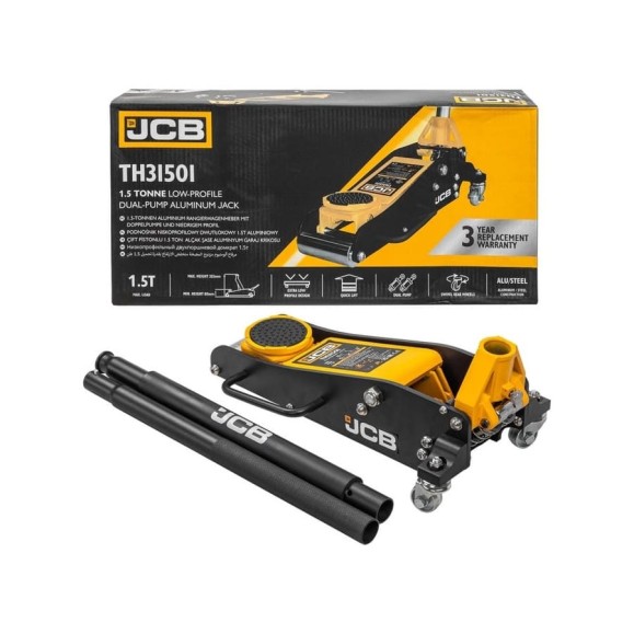 Подкатной гидравлический домкрат JCB  1.5 т, 80-355 мм JCB-TH31501(56955)