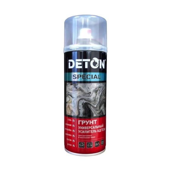 Грунт усилитель адгезии Deton SPECIALуниверсальный, аэрозоль 520 мл DTN-A07346 Грунт усилитель адгезии Deton SPECIALуниверсальный, аэрозоль 520 мл DTN-A07346