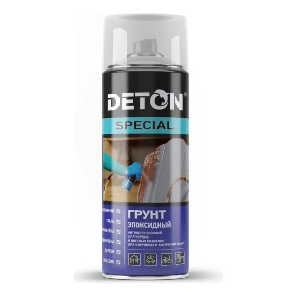 Грунт эпоксидный Deton SPECIAL серый, аэрозоль 520 мл DTN-A07344 Грунт эпоксидный Deton SPECIAL серый, аэрозоль 520 мл DTN-A07344