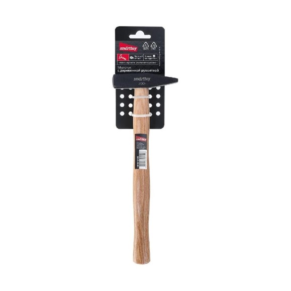 Слесарный молоток с деревянной клеенной рукояткой Smartbuy 200 г, tools SBT-GHW-200