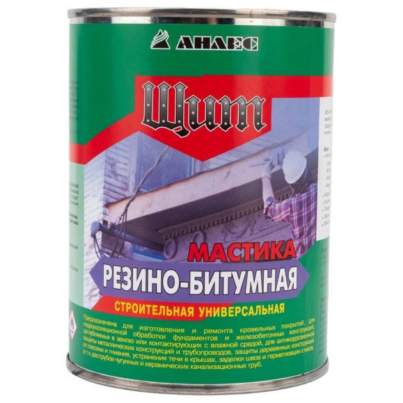 Резино-битумная мастика Анлес Щит 1 л 0,8 кг 70239