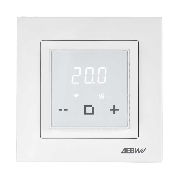 Терморегулятор ДЕВИ classy c wi-fi, с датчиком пола, белый, 16а 140F1064R