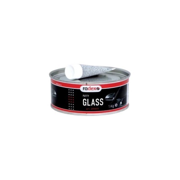 Полиэфирная шпатлевка со стекловолокном Radex GLASS с отвердителем 1,8 кг 200602
