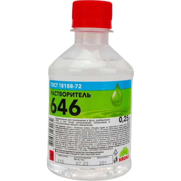 Растворитель 646 KRONA 0.25 л 66230034 Растворитель 646 KRONA 0.25 л 66230034