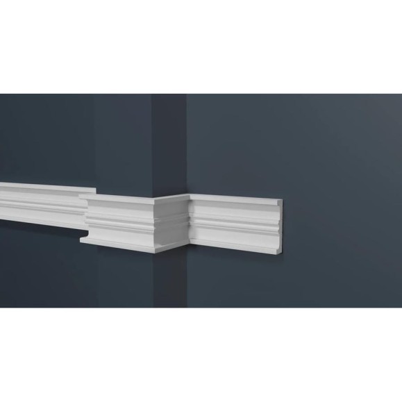 Стеновой ударопрочный влагостойкий молдинг под покраску Decor-Dizayn 40x10x2000 мм DD629