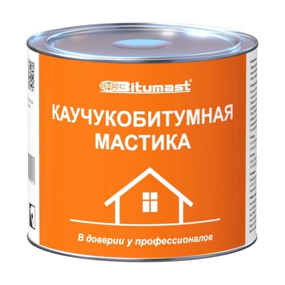 Каучукобитумная мастика, 2 л Bitumast 4607952900134 Каучукобитумная мастика, 2 л Bitumast 4607952900134