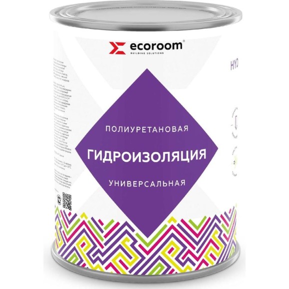 Полиуретановая универсальная гидроизоляция ECOROOM HYDRONEED, белый, 1 кг 443-1-1-Бел