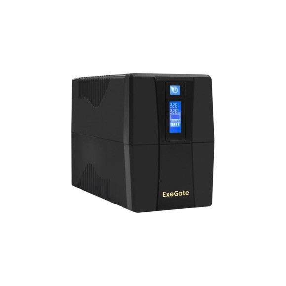 ИБП ExeGate SpecialPro Smart LLB-600.LCD.AVR.2SH 600VA 360W, LCD, AVR, 2*Schuko, Black 292765