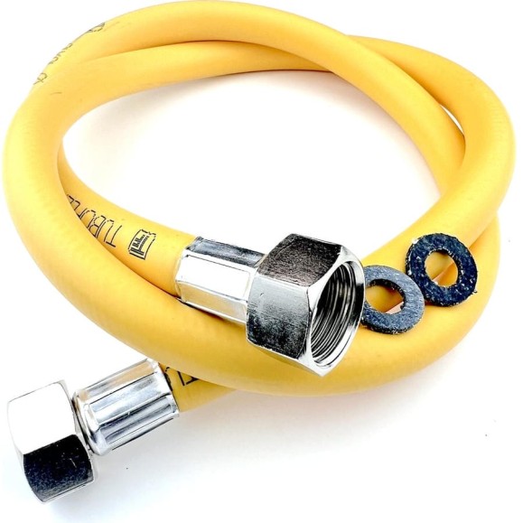 Шланг газовый TUBOFLEX 1/2, 1,0 м вр/вр, желтый 4828384