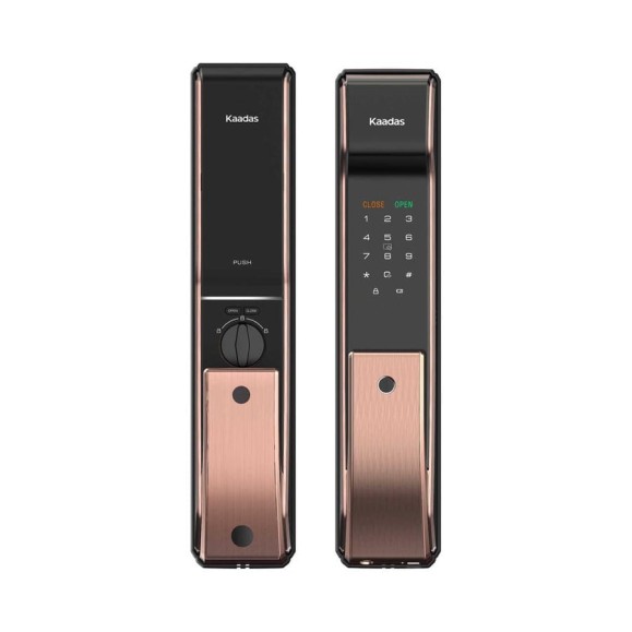 Электронный дверной KAADAS Wi-Fi - замок K9-5W с кодами доступа с монтажным комплектом (90-120мм) медный УТ-00004476